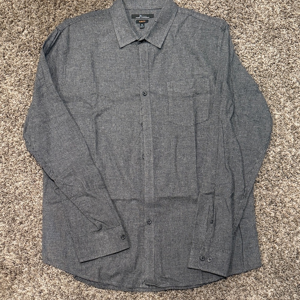 Marc Anthony Charcoal Button-Down Shirt
